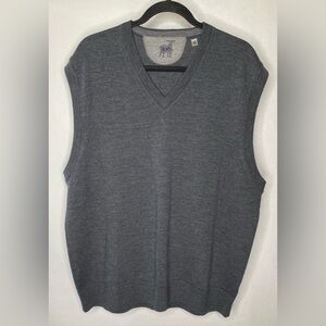 Raffi Like New Extra Fine Merino Wool Sweater Vest Charcoal Gray Sz XL